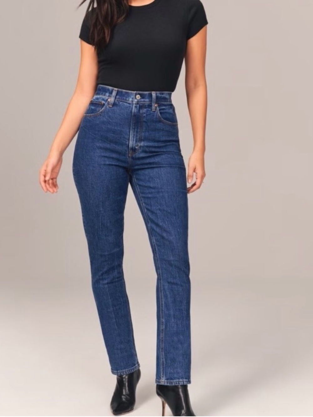 Abercrombie & Fitch Curve Love The Slim Straight Ultra High Rise Size 8